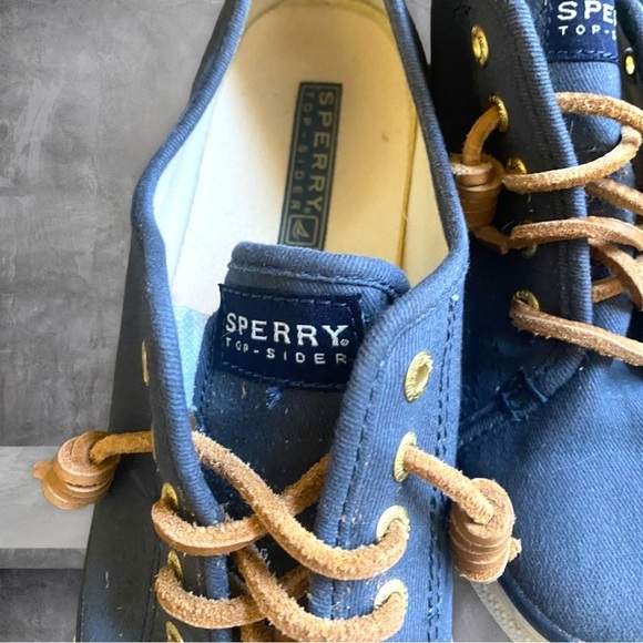 Womens Sperry Top Sider Canvas Boat Shoes - Picture 4 of 7